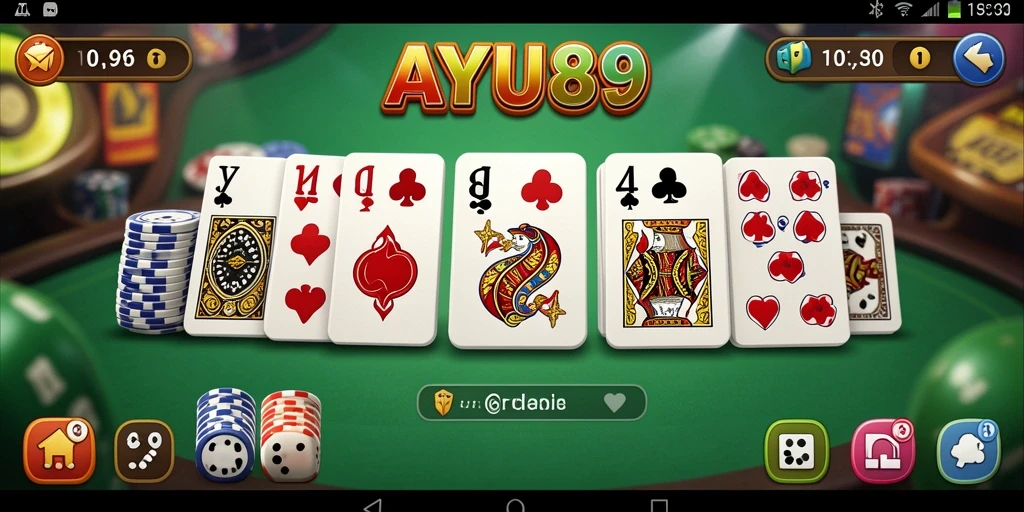Screenshot gameplay AYU89 menampilkan aksi seru permainan Domino.