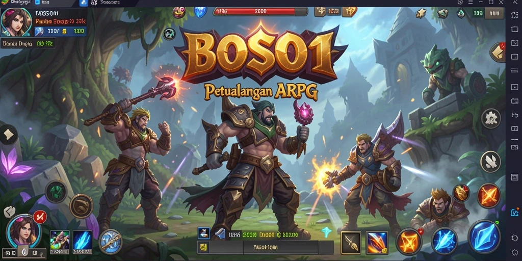 Screenshot utama BOS01 menunjukkan aksi seru dalam gameplay ARPG.