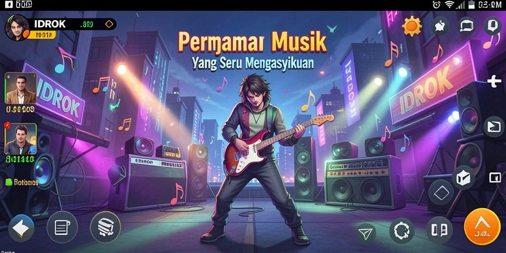 Screenshot gameplay IDROK yang menampilkan momen seru saat bernyanyi.