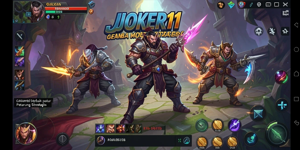Tampilan seru dari pertempuran JOKER11 di arena MOBA.