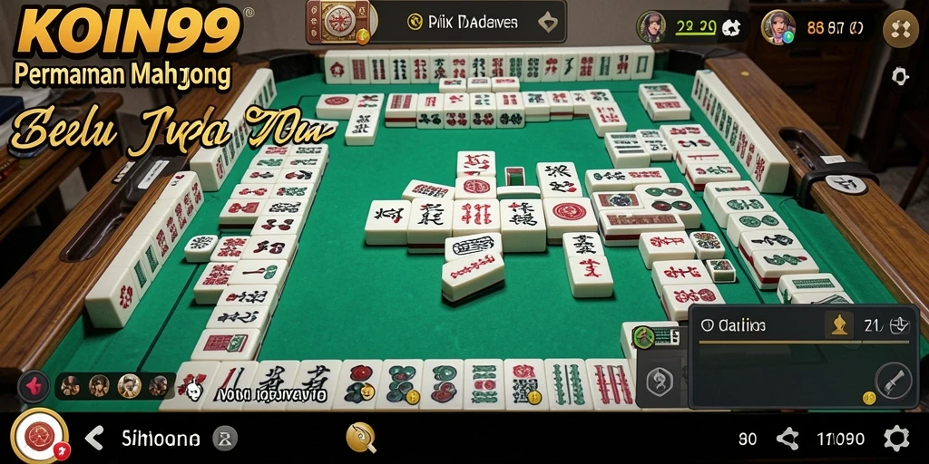 Screenshot permainan KOIN99 menampilkan aksi seru Mahjong di layar.