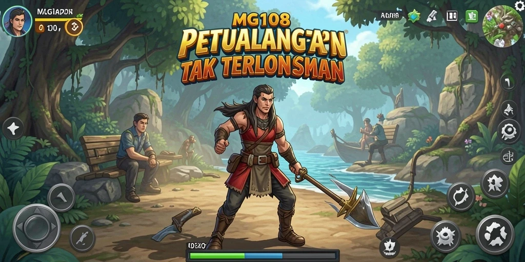 Screenshot gameplay MG108 menampilkan aksi seru dalam dunia petualangan.