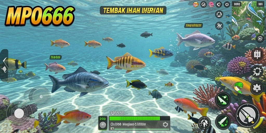 Screenshot gameplay MPO666 yang menampilkan aksi menembak ikan yang seru.