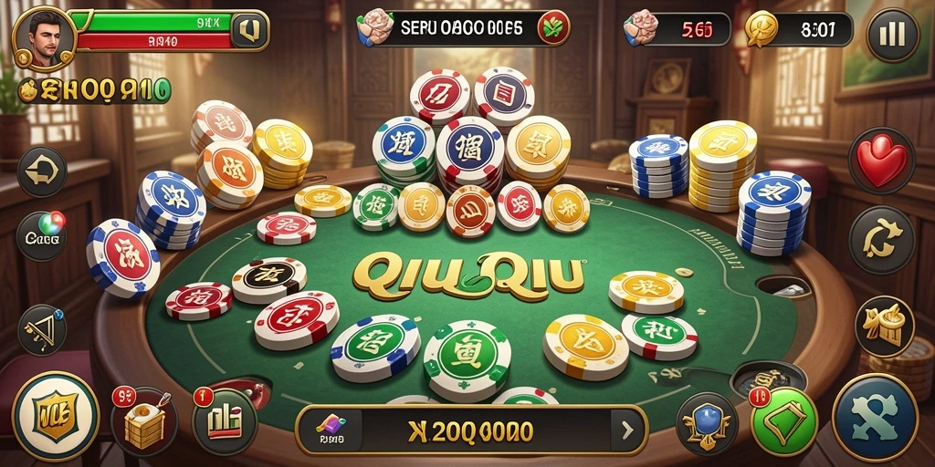 Gameplay seru QiuQiu dengan kartu dan lawan yang menantang.