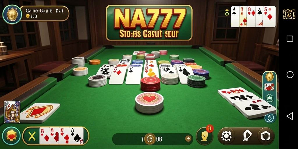Tampilan gameplay Gaple yang seru dan interaktif di NA777.