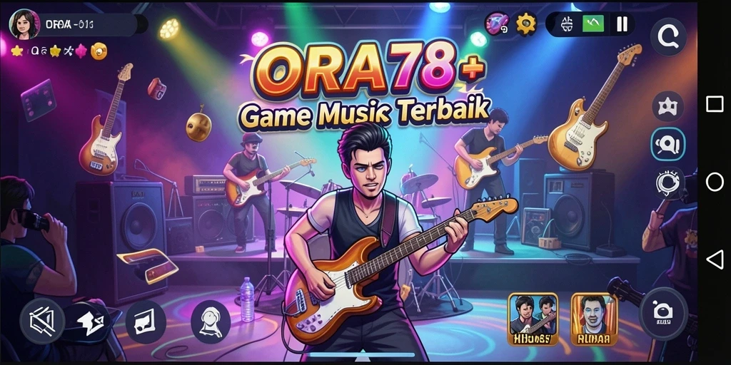 Tampilan gameplay menarik dari ORA78 dengan interaksi musik.
