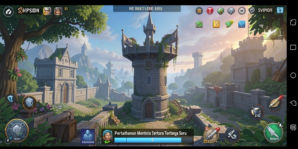 Tampilan menarik dari gameplay SVIPSIDN yang penuh aksi Tower Defense.